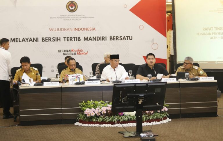 Menko PMK Pimpin Rapat Tingkat Menteri tentang PON XXI Aceh-Sumut 2024